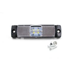LED Feu de Gabarit Étanche Feu Latéral de Camion avec Vis et Écrous Feux de Gabarit LED Lumières LED Extérieures de Voiture pour Remorque, Blanc
