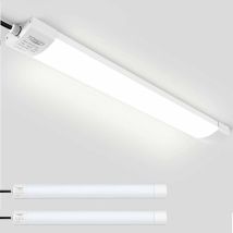 2 Stück Led Feuchtraumleuchte Deckenleuchte 60cm 18w Für Garage Kelle Werkstatt Feuchtraum Warenhaus Tonffi Led Wannenleuchte Feuchtraumlampe Röhre, 
