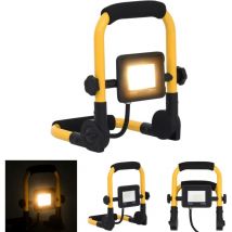 The Living Store LED-Fluter mit Handgriff 10 w - Flutlichter & Spotleuchten - Schwarz