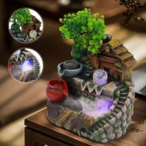 Led fontaine D'intérieur rocaille Cascade plante atomisation ornement de bureau