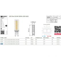 Ll-g9-6w-cw-245961: Ll-g9-6w-cw-245961: Led Line G9 Smd Lampe 230v Kalt 6w Neu