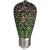 V-tac - VT-2223 3W led Lampe bulb smd ST64 E27 warmweiß 3000K 3D Lichteffekt Chromglas - sku 2705