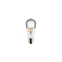 LED-Glühbirne E27 ST64 Halbspiegel Silber 8W