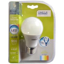 Lampadina LED GOCCIA A60 9W E27 4000K – 900LM – Omega