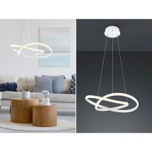 Led Pendelleuchte course Weiß, Stufen Dimmer Ø60cm, 4000 Kelvin Neutralweiß