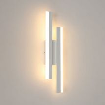 Goeco - Modern led Wall Sconce Line Shape Wall Lamp Warm White 3000K for Bedroom, Living Room, Hallway, Entrance White