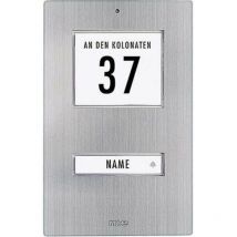 Kt 1-EG Klingeltaster mit Adressfeld, mit Namensschild 1fach Edelstahl 12 V/1 - M-e Modern-electronics