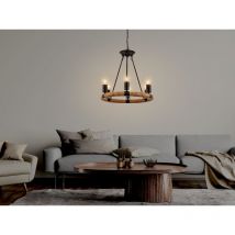 Led Kronleuchter 6-flammig mit Hanfseil Ring Ø50cm