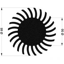 Fischer Elektronik - 10021493 sk 572 10 sa LED-Kühlkörper 2.3 k/w (ø x h) 85 mm x 10 mm