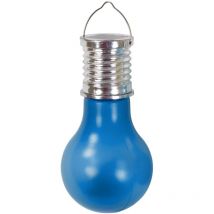 Led Kunststoff Glühbirne Garten-Dekoleuchte Solarlampe Partyleuchte Hängelampe - blau