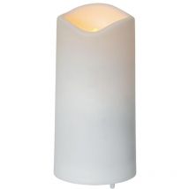 Iovivo - Star Trading Kerze Serene, Grablicht, Weiß, Dekoration, Außenbereich, led, Timer, Dämmerungssensor, Gelb, 10 cm