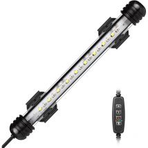LED Lampe Aquarium, Lampe d'aquarium Submersible avec Minuterie Marche/arrêt Automatique, éclairage LED Bleu et Blanc Changeant de Couleur pour