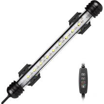 LED Lampe Aquarium, Lampe d'aquarium Submersible avec Minuterie Marche/arrêt Automatique, éclairage LED Bleu et Blanc Changeant de Couleur pour