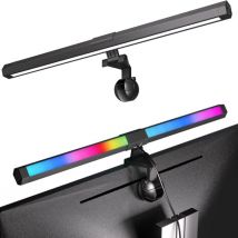 Longziming - led Lampe Ecran pc Lampe de Bureau usb d'ordinateur 40CM rgb Light Bar Monitor Computer, Lumière Ambiante Réglable 15 Couleurs d'
