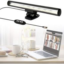Langray - led Lampe Ordinateur Portable, Lampe Laptop pour Vidéoconférence, Lampe de Bureau, Lampes usb Screenbar avec 10 Luminosité / 3 Températures