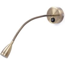 Lampe De Lecture De Chevet Tuyau Spot Coude Lampe De Chevet Applique Murale Applique Murale Lampe De Chevet Flexible Avec Interrupteur, 1 Led Cree 3 W