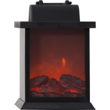 LED-Laterne 'Fireplace', Farbe: schwarz