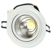 Trade Shop Traesio - Trade Shop - Faretto Cob Led Incasso Orientabile Wisdom 5w 10w Colore Oro Satinato o Bianco - -5 Vatios -blanco