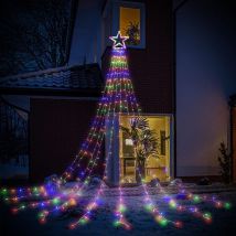 Led Lichterkette Außen Bunt 3.5 M 350 Led Weihnachtsbeleuchtung Aussen Strom Lichterketten Mit 8 Leuchtmodi, Wasserdicht Für Party, Garten, Baum, 