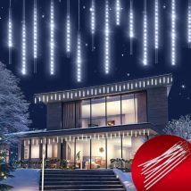 MONZANA Lichterkette Meteorschauer 480 LED Außen Wasserdicht 10 Röhre je 50 cm Innen Weihnachten Eisregen Regenlichterkette Weihnachtsbeleuchtung