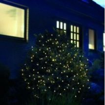 LED-Lichternetz warmweiß 360er 4x4 IP44, 6/18 Stunden Timer