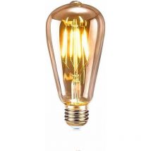 LED Bulbs 1PC E27 Retro LED Bulbs Decorative Lights Retro Edison Bulbs Antique Lights ST64 4W LED Filament Warm White Restaurant Cafe Bar