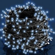 Deuba - Fairy Lights Christmas Chain of Lights String 48 - 160 LEDs Battery Operated Remote Control w/ Timer 8 Light Modes Warm or Cold White 100