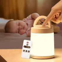 LED Night Light Bedside Lamp, Multicolor Baby Night Light Child Night Light,Remote Control Timing Rechargeable LED Lamp, Adjustable Bedroom Bedside