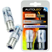 Autoled - led P21W 6 leds haute puissance orange
