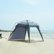 Pro.tec - Tonnelle de jardin avec guirlande led Barendrecht 250 x 250 x 190 cm gris