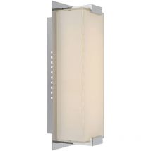 Wandleuchte Led Flurlampe Treppenhausleuchte Chrom Wandlampe Schlafzimmer, Glas Satiniert. 6w 470lm Warmweiß, Bxh 11x28 M