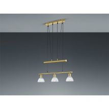 Led Pendelleuchte levisto Messing 3-flammig höhenverstellbar bis 160cm, b: 60cm