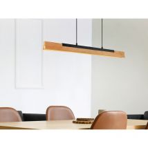 Led Pendelleuchte kerala dimmbar Holzbrett naturbelassen, Breite 90cm