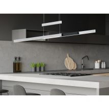 Trio - Led Pendelleuchte Trajan Ausziehbar Höhenverstellbar Silber Schwarz, B: 150cm