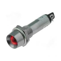 Led Pilot 24vdc Red Hole 8.2mm w/ Nut Ind8-24r-b