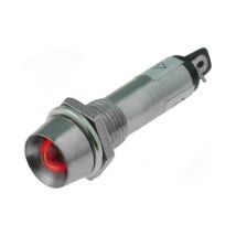 Led Pilota 24vdc Foro Rosso 8,2mm W/ Dado Ind8-24r-b