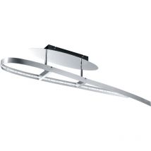 Plafonnier led salon salle à manger éclairage aluminium brossé Trio 672712005