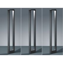 Led Pollerleuchte 3er Set Anthrazit Höhe 100cm IP54 - Außenleuchten Wegeleuchten