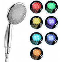 L&h-cfcahl - led pomme de douche douche à main 7 couleurs de lumière avec 2,0m de tuyau l&h