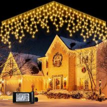Led Regen Lichterkette warmweiß kaltweiß Innen Außen Eisregen Weihnachtsbeleuchtung Weihnachten Weihnachtsdeko 300 led 10 m warm-weiß