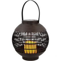 Lanterne solaire led extérieure ronde marron 3000K 7hsevenon Outdoor