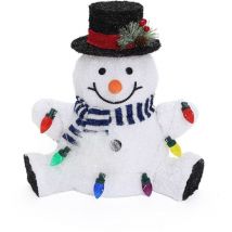 Led-schneemann Mit Bunten Lichtern – Leuchtende Weihnachtsdeko Für Innen Und Außen