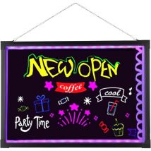Gojoy - led Schreibtafel Zeichenbrett Bildschirm 50cm x 70cm Leuchtende Werbetafel Mit Fernbedienung 8 Neon Stifte DIY-Design Leuchttafel Für Café