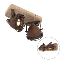 Gina - led SmartSpot plafond, plafonnierincl. wifi - 2 lumière - l 29 cm - Brun rouille - Rustique - éclairage intérieur - Salon i Chambre i Cuisine