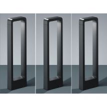 Led Sockelleuchte 3er Set Anthrazit Höhe 50cm IP54 - Außenleuchten Wegeleuchten