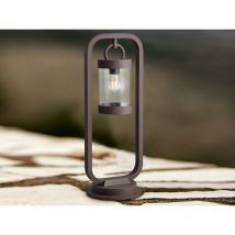 Led Wegeleuchte Landhausstil, Laterne in Rostoptik, Höhe 60cm