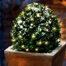 Solar Lichterkette 2,5m mit 24 warmweißen LEDs wetterfest outdoor 102166 - Esotec