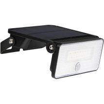 Led Solar Wandleuchte Mit Sensor Ip54 4000k 1000 Lumen Schwarz