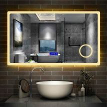 120×70 cm bt Kalt/Warmweiß 3x led Schminkspiegel Touch Beschlagfrei