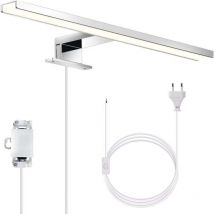 Led Spiegelleuchte, Schrankleuchte, Bad Wandleuchte, neutralweißes Licht 4000 Kelvin, 5W, 650lm, IP44, Breite 300mm, chrom